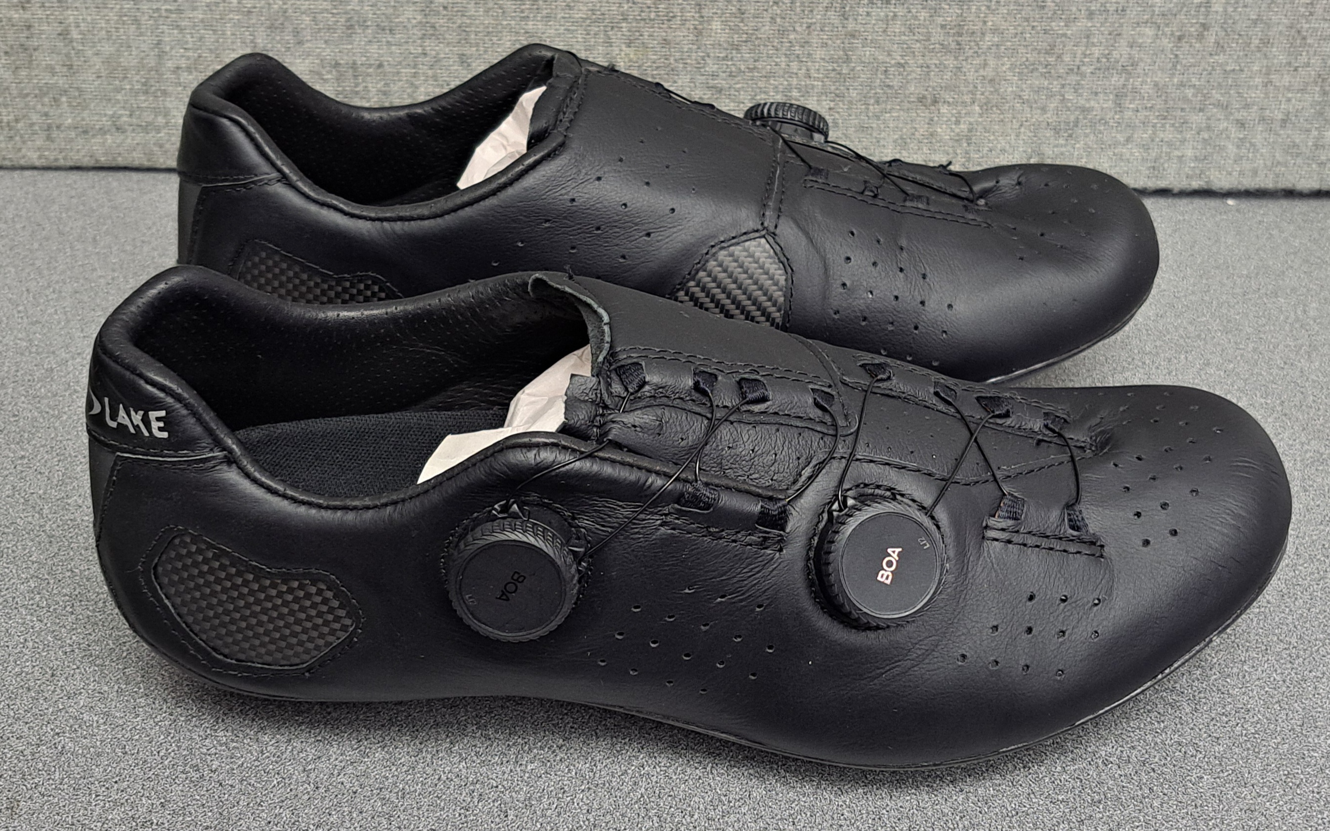 ウェア LAKE CX333 black regular 43size Lake CX333-X Wide Road Bike Shoes men's - Black/Silver, 44.5